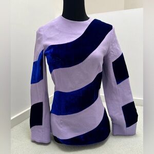 MIUNIKU // AW 16 Wave Top. SZ. 2. Purple and Cobalt Blue.
